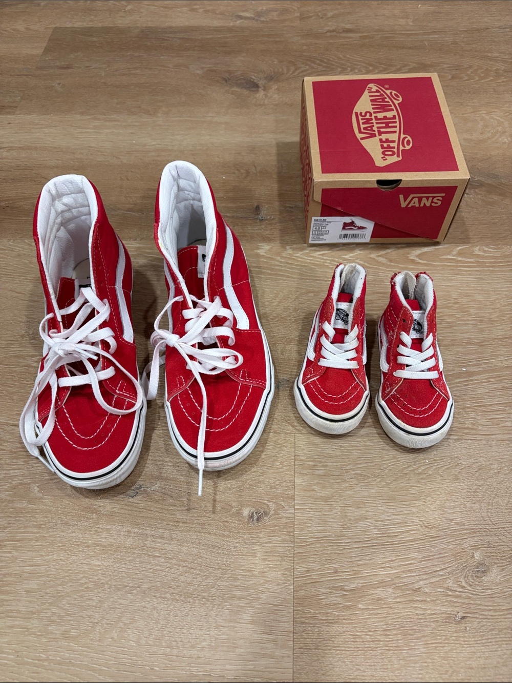 Mommy and Me Matching Sk8-Hi Zip Red